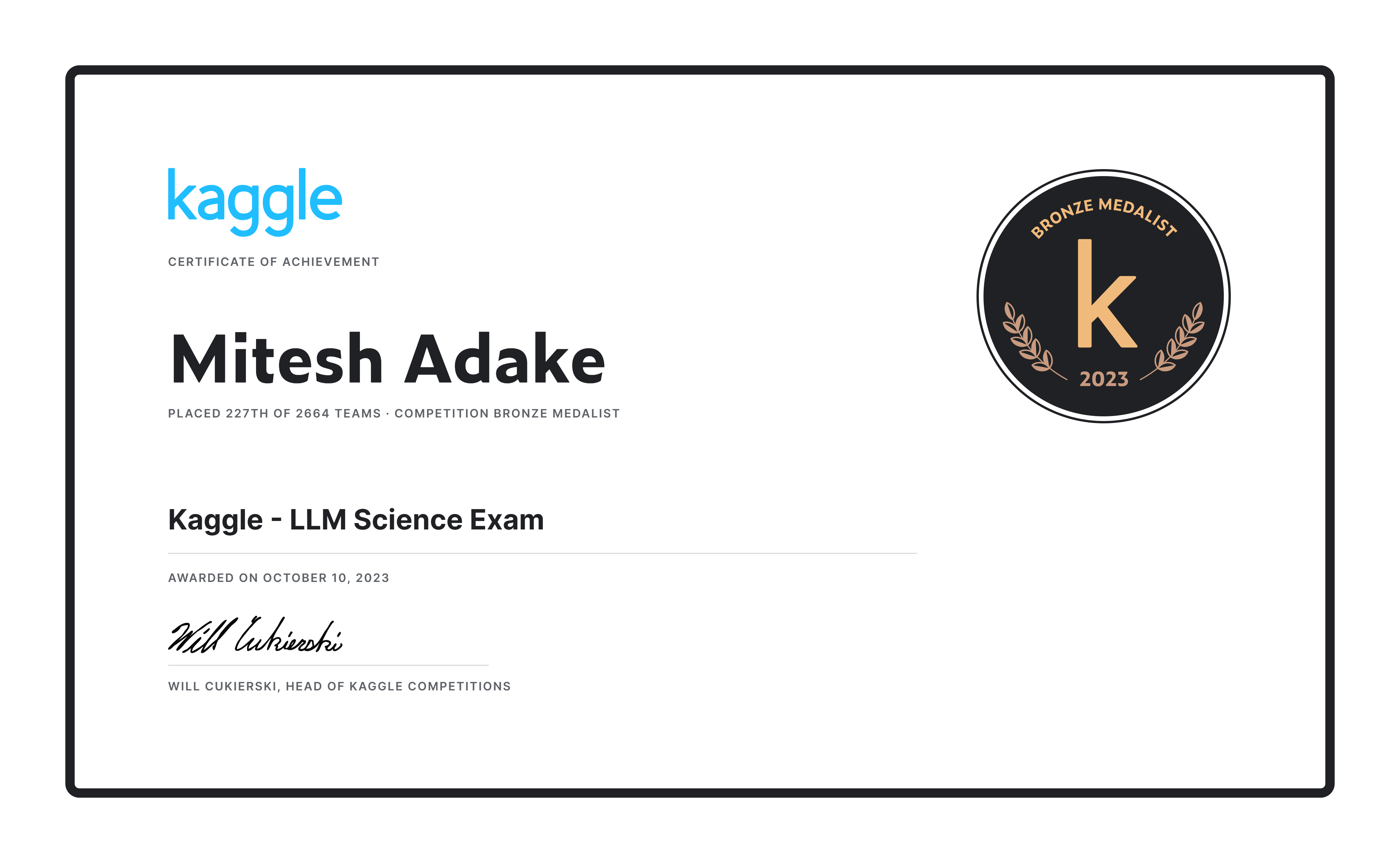 Kaggle - LLM Science Exam